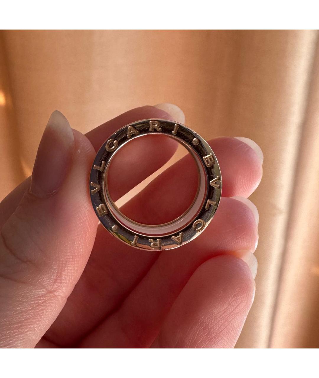 BVLGARI Белое кольцо из розового золота, фото 3