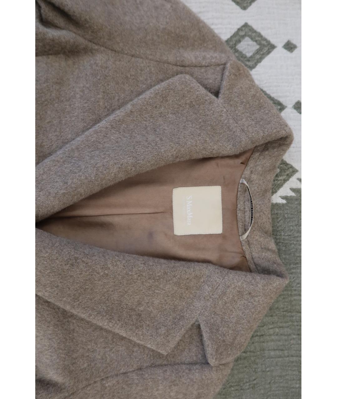 MAX MARA Бежевое шерстяное пальто, фото 3