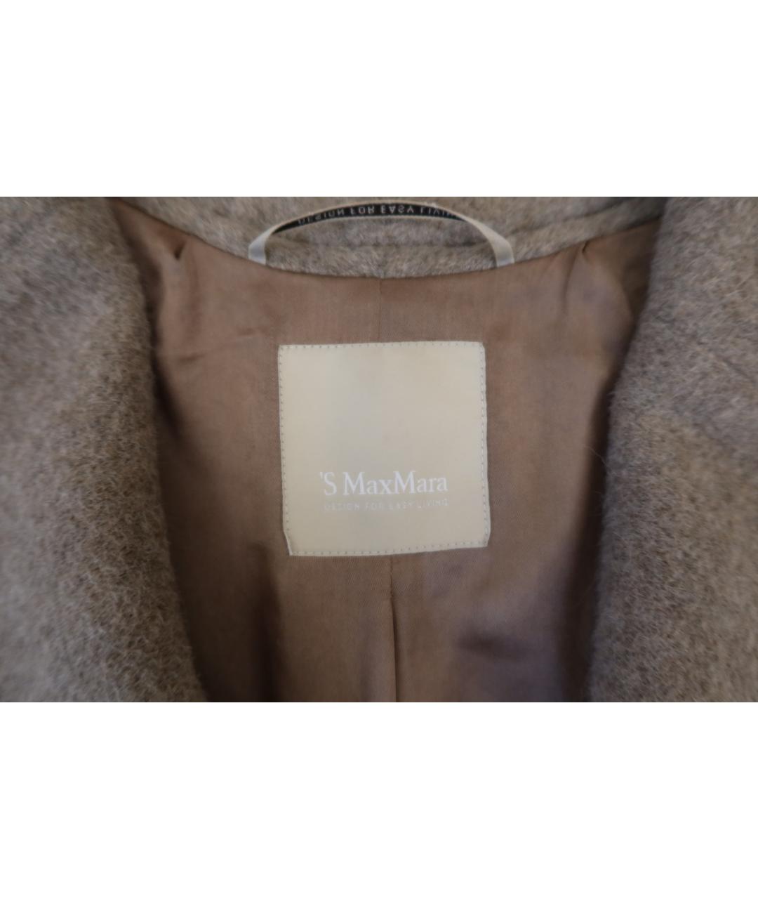 MAX MARA Бежевое шерстяное пальто, фото 4