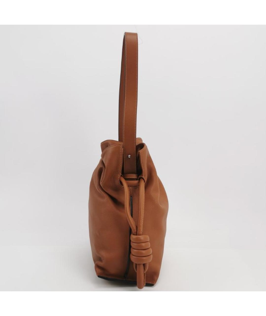 LOEWE Коричневая кожаная сумка через плечо, фото 3