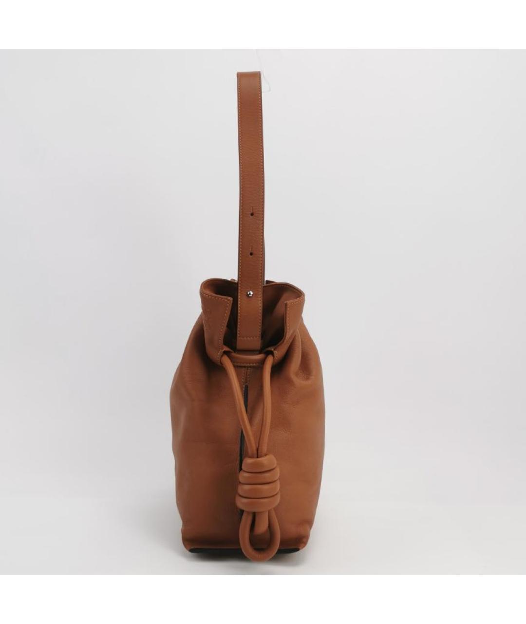 LOEWE Коричневая кожаная сумка через плечо, фото 2
