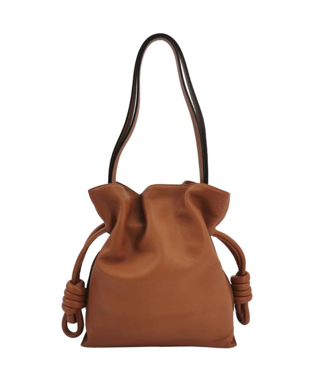 LOEWE Коричневая кожаная сумка через плечо, фото 1