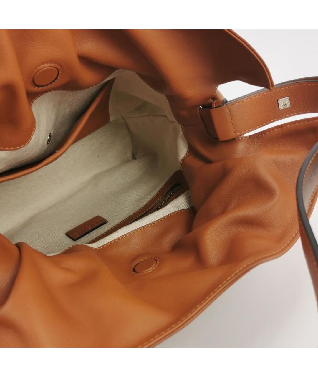 LOEWE Коричневая кожаная сумка через плечо, фото 6