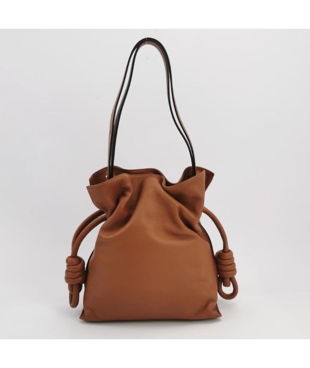 LOEWE Коричневая кожаная сумка через плечо, фото 4