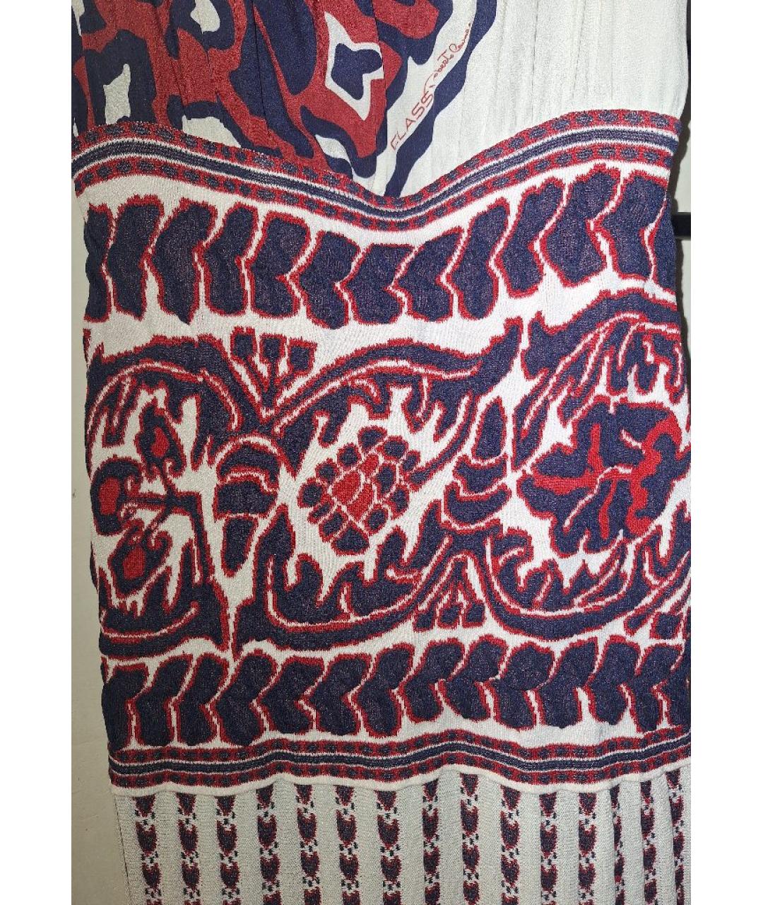 CAVALLI CLASS Мульти хлопко-эластановое повседневное платье, фото 4