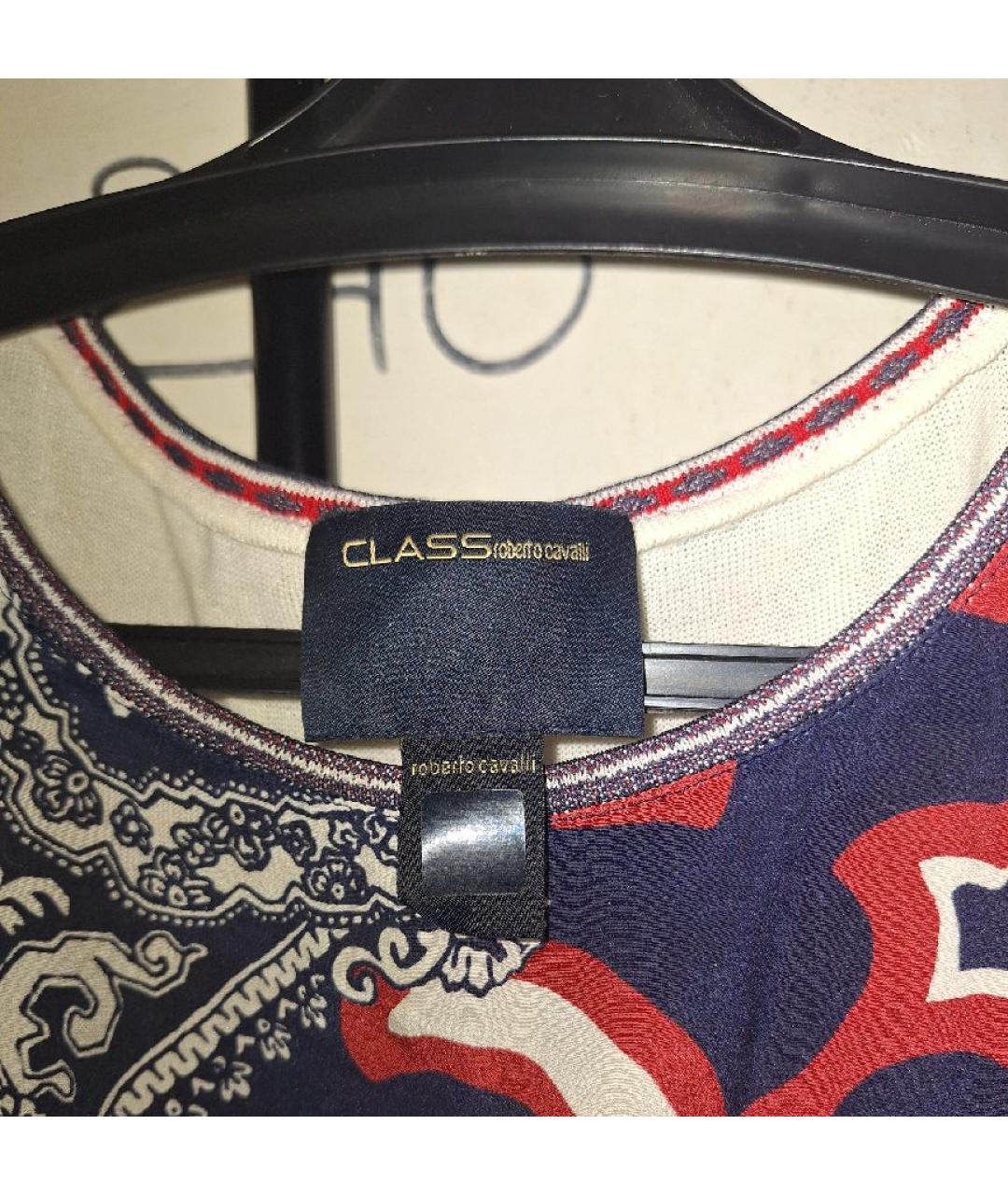 CAVALLI CLASS Мульти хлопко-эластановое повседневное платье, фото 3