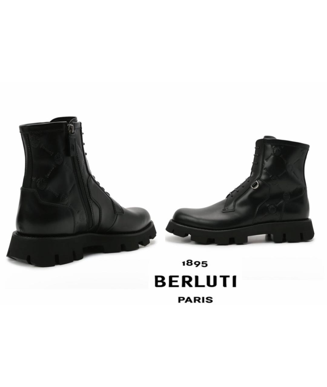 BERLUTI Черные кожаные высокие ботинки, фото 5