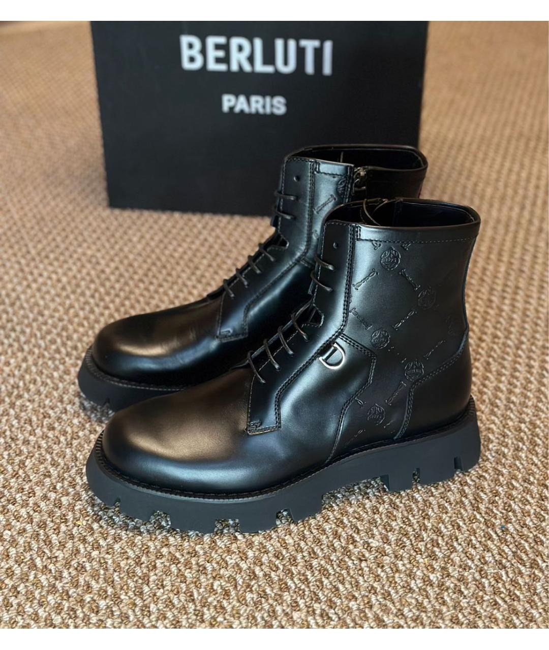 BERLUTI Черные кожаные высокие ботинки, фото 3