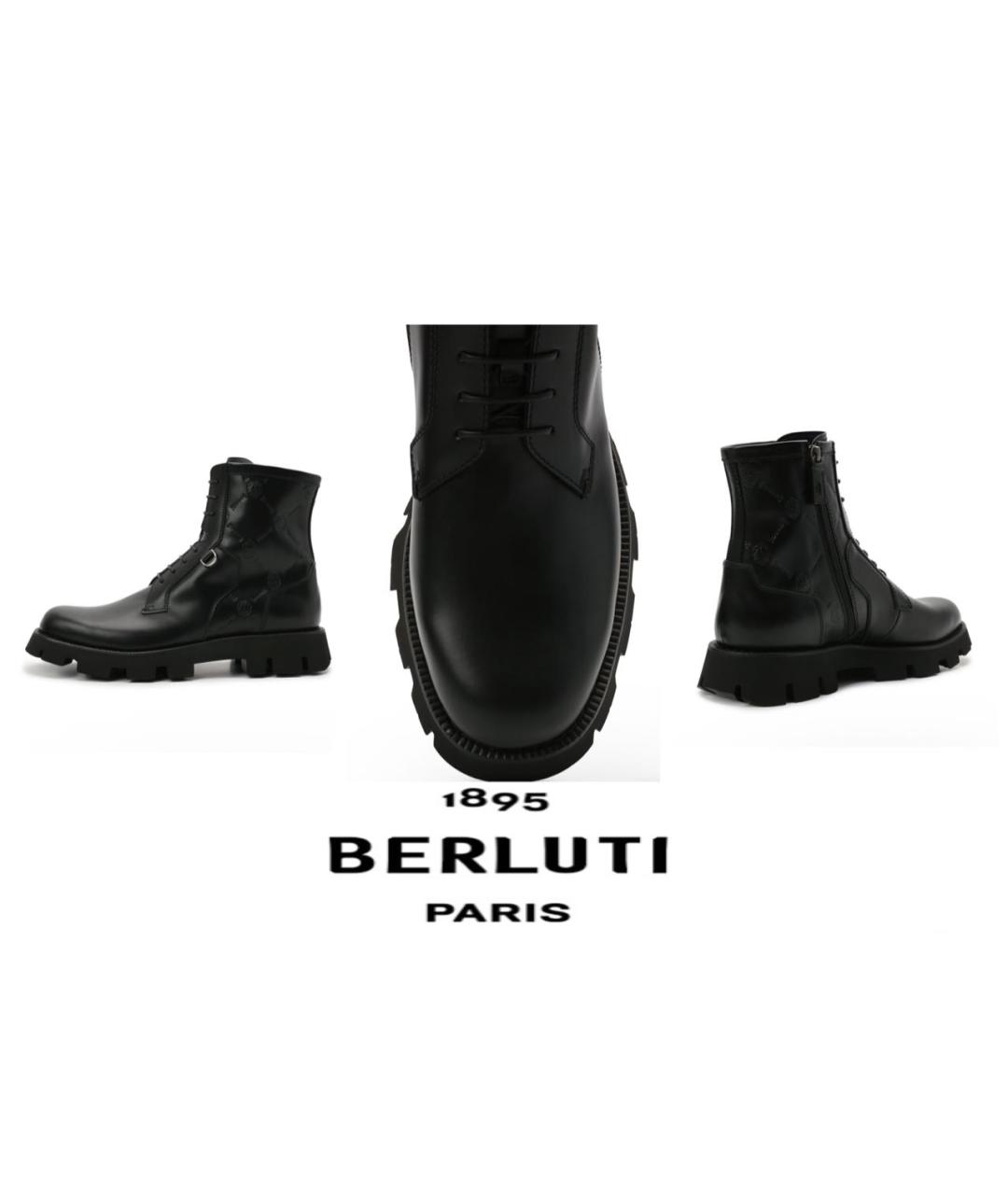 BERLUTI Черные кожаные высокие ботинки, фото 8