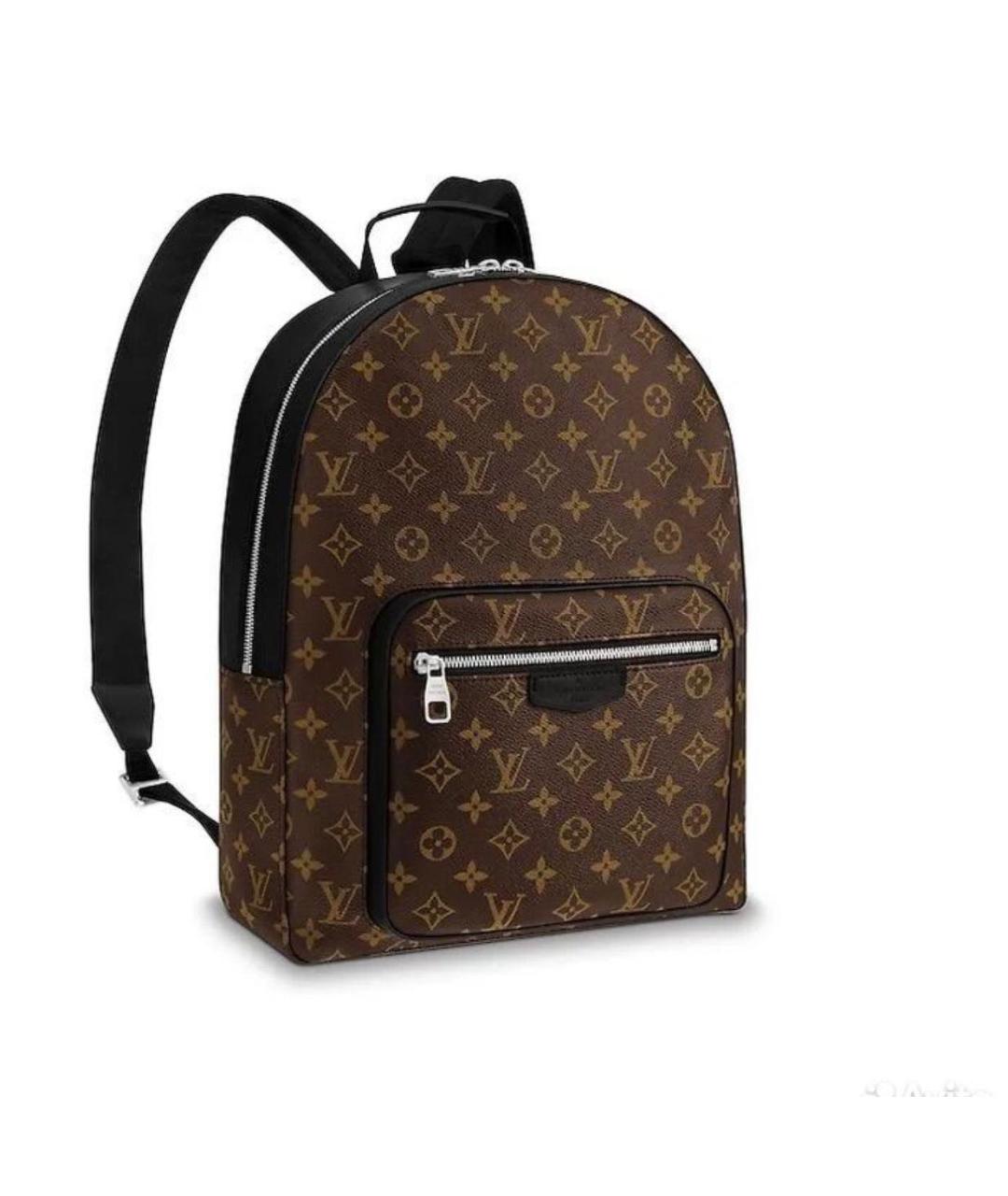 LOUIS VUITTON Коричневый кожаный рюкзак, фото 9
