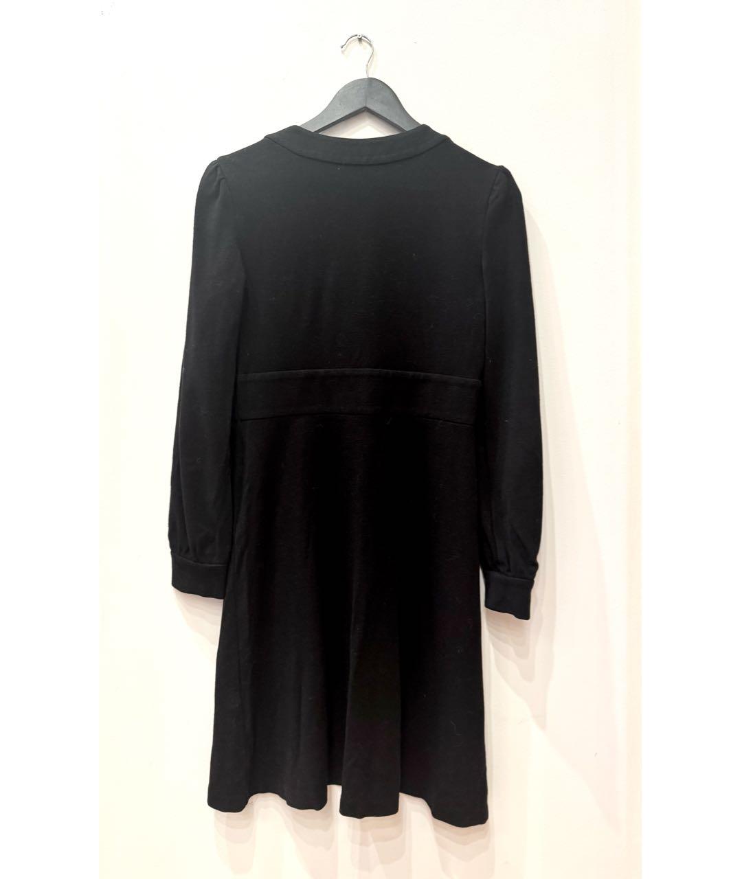 DIANE VON FURSTENBERG Черное шерстяное повседневное платье, фото 2