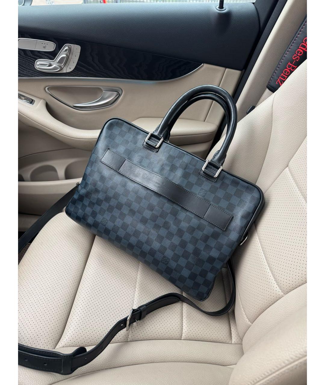 LOUIS VUITTON Темно-синий портфель, фото 3