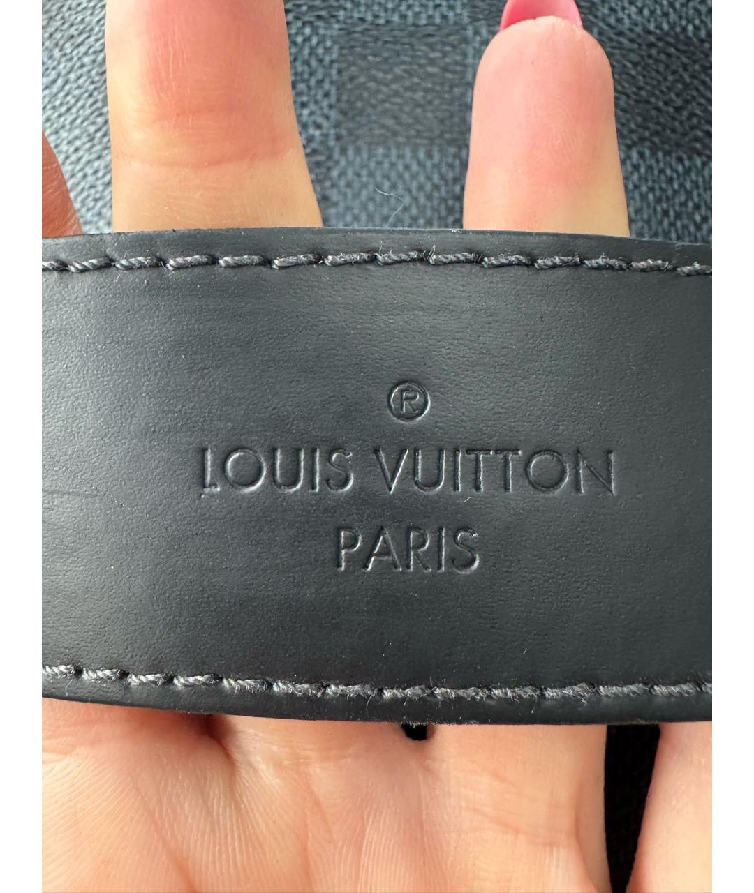 LOUIS VUITTON Темно-синий портфель, фото 7