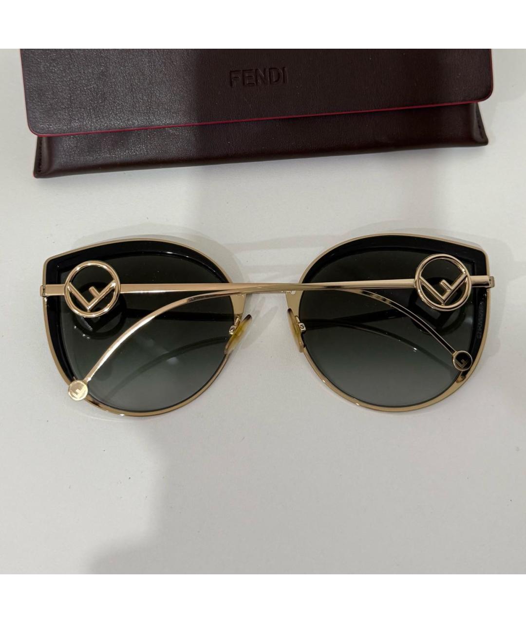 FENDI Металлические солнцезащитные очки, фото 3