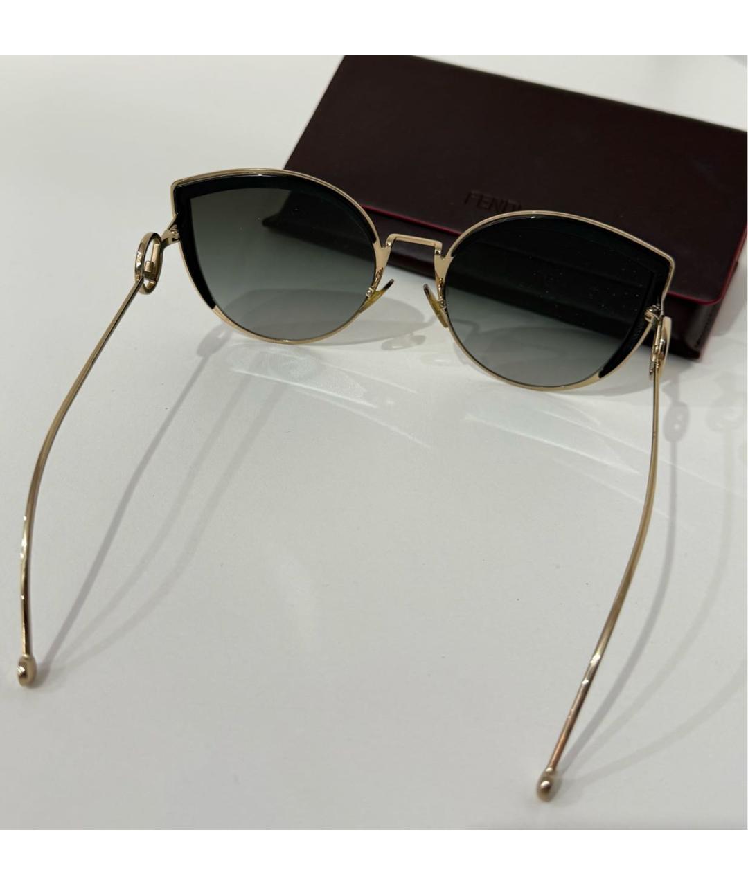 FENDI Металлические солнцезащитные очки, фото 4