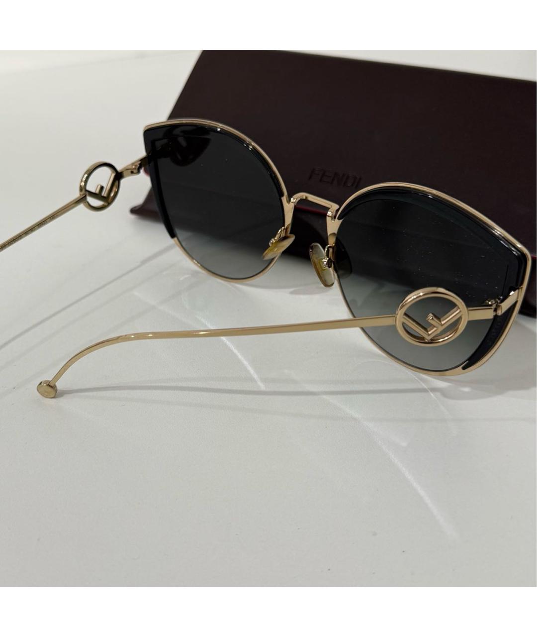 FENDI Металлические солнцезащитные очки, фото 5