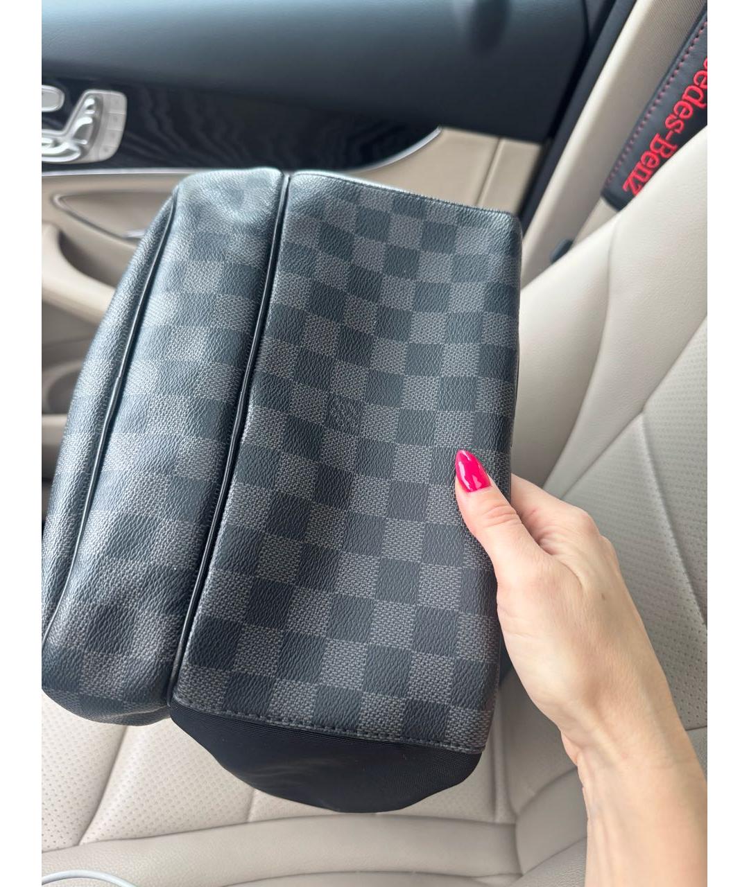 LOUIS VUITTON Серый кожаный рюкзак, фото 6