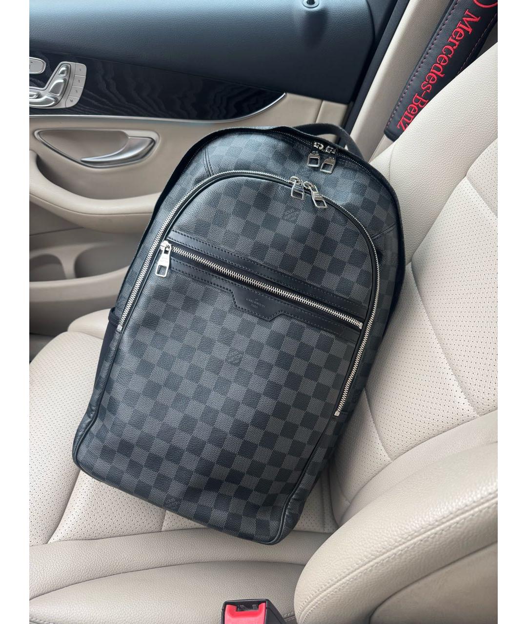LOUIS VUITTON Серый кожаный рюкзак, фото 8
