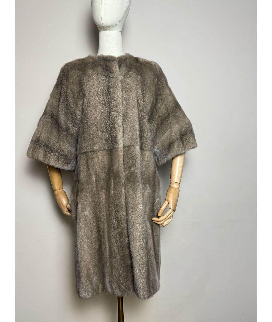 CHRISTIAN DIOR Серая меховая шуба, фото 8