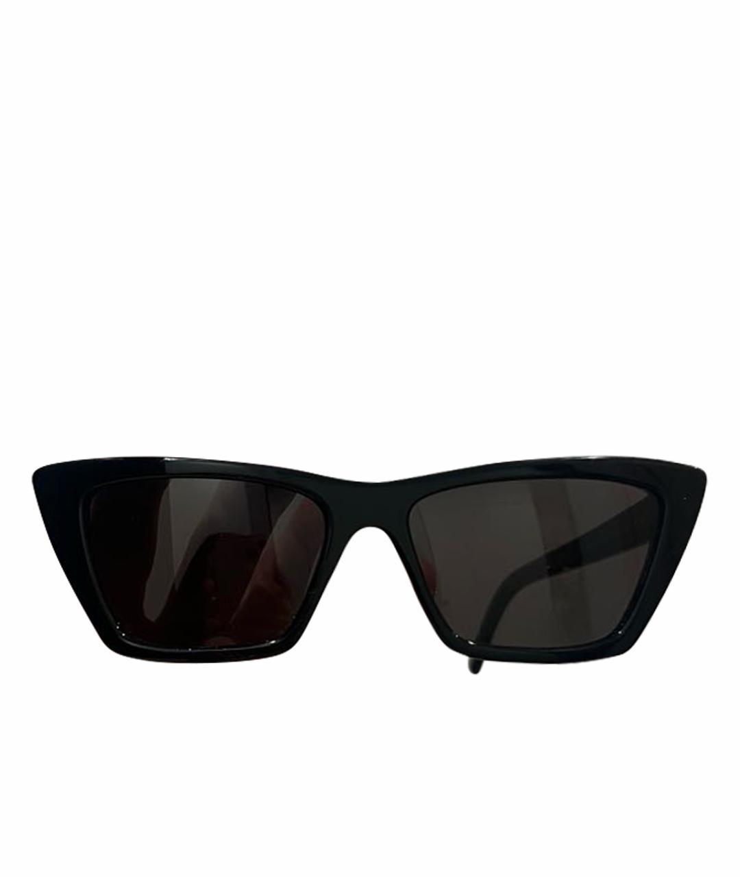 SAINT LAURENT Черные пластиковые солнцезащитные очки, фото 1