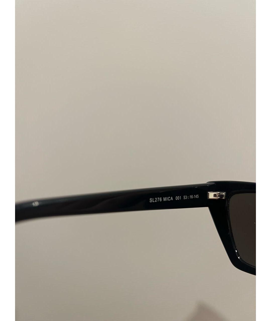 SAINT LAURENT Черные пластиковые солнцезащитные очки, фото 3