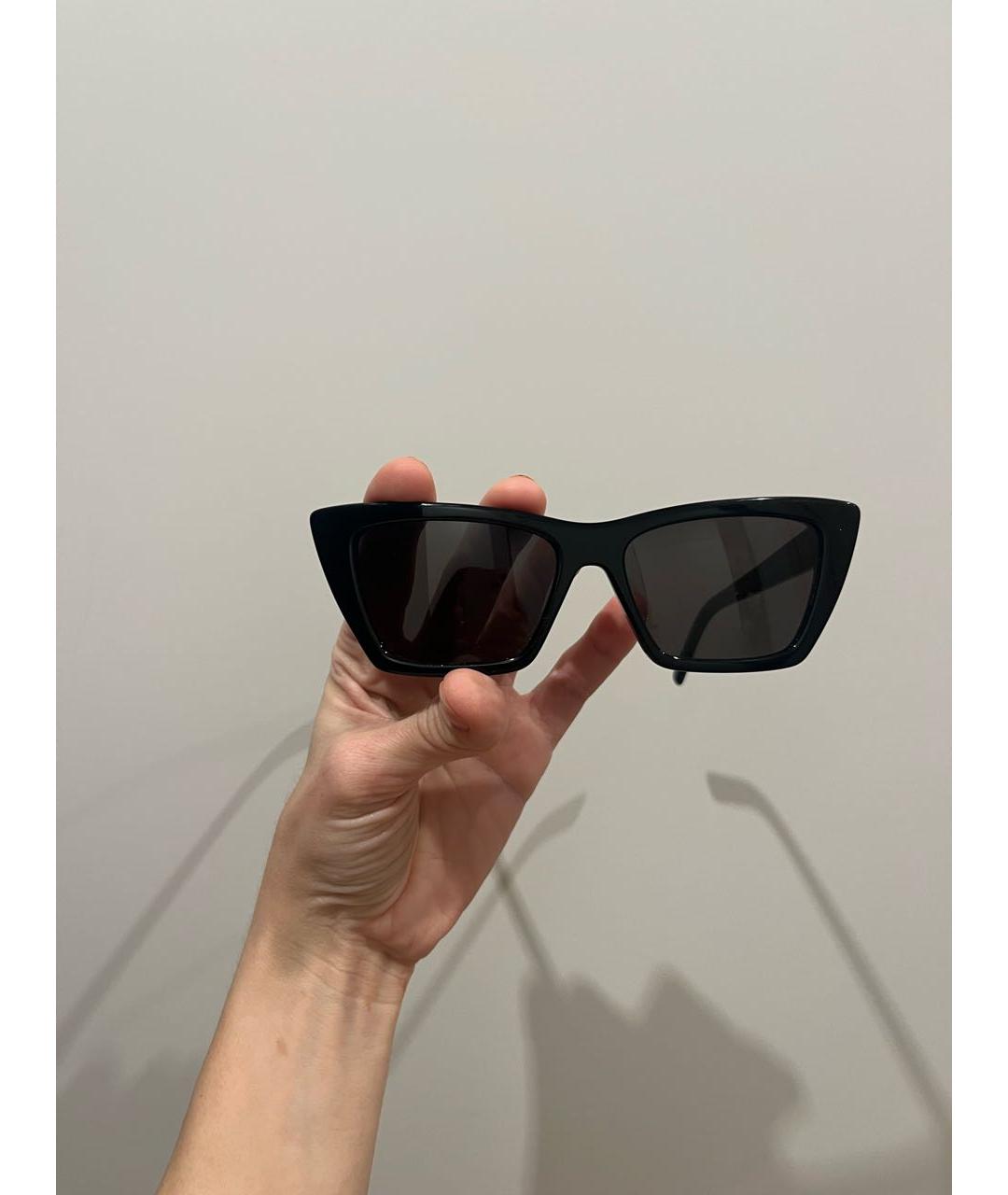 SAINT LAURENT Черные пластиковые солнцезащитные очки, фото 5