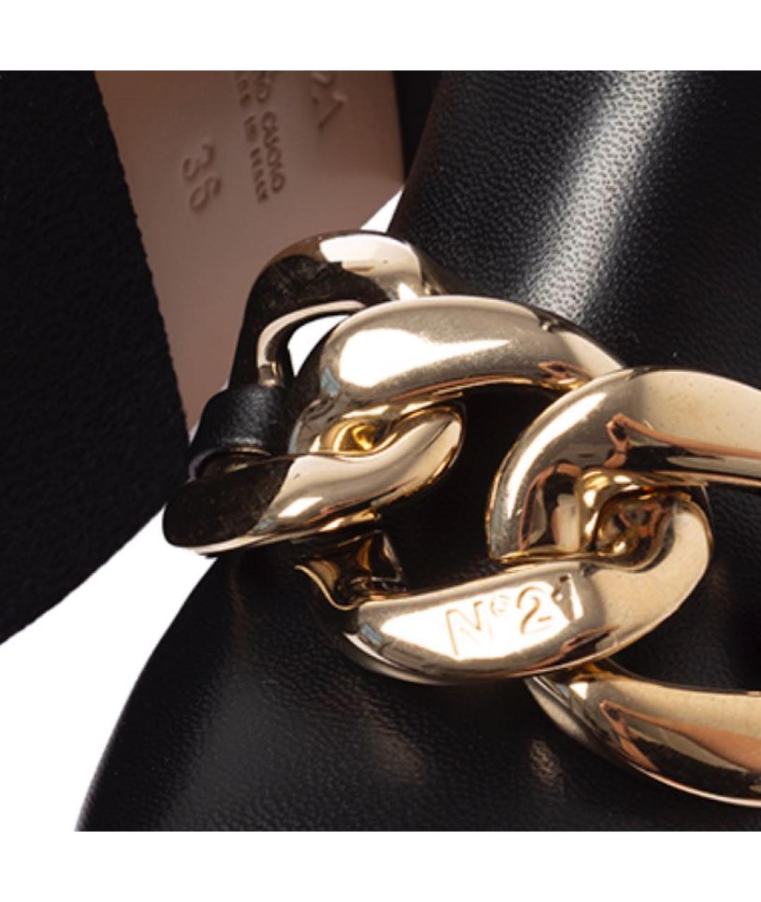 NO. 21 Черные кожаные полусапоги, фото 2