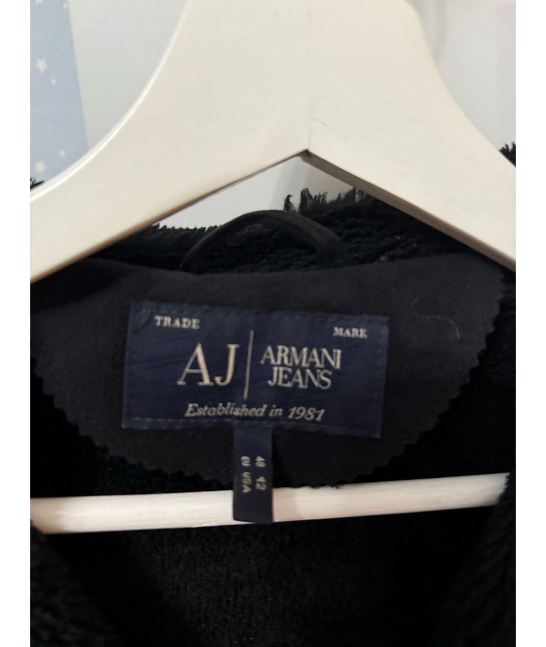 ARMANI JEANS Черная полиэстеровая дубленка, фото 3