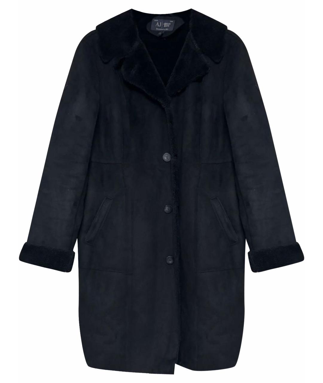 ARMANI JEANS Черная полиэстеровая дубленка, фото 1