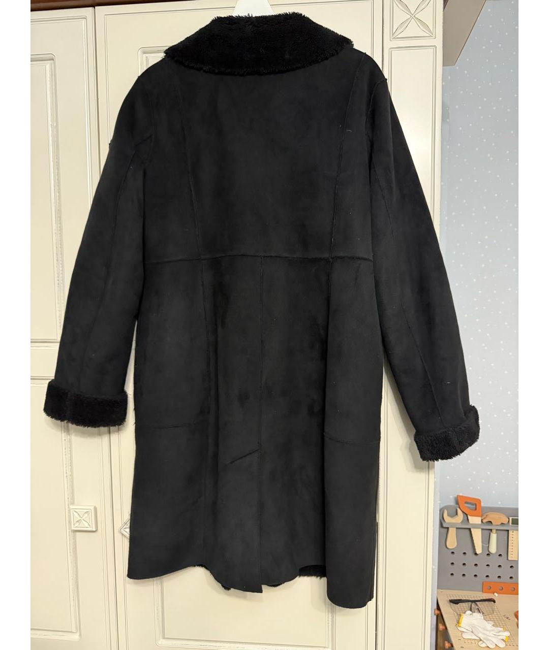 ARMANI JEANS Черная полиэстеровая дубленка, фото 2