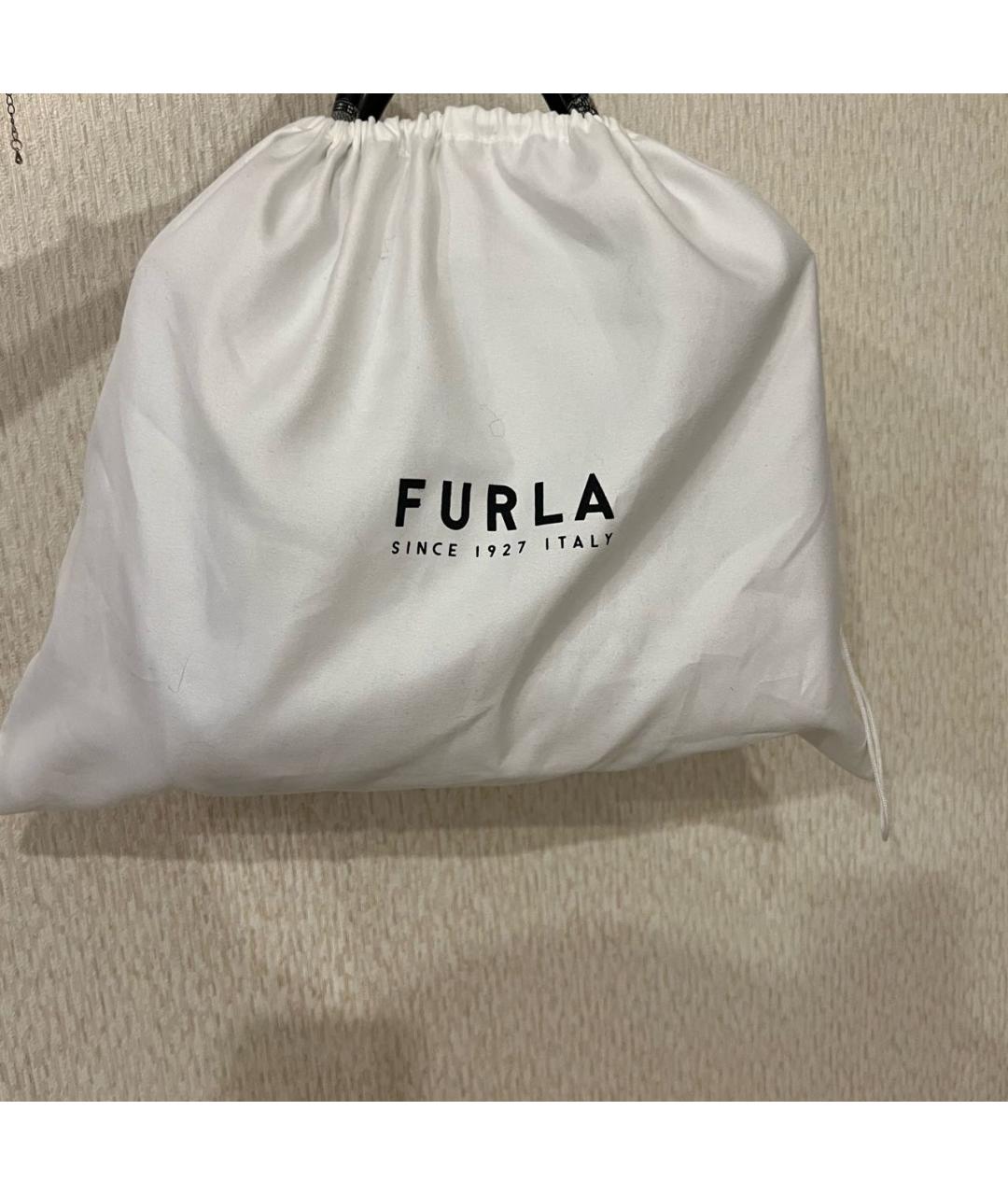 FURLA Серая тканевая сумка с короткими ручками, фото 5