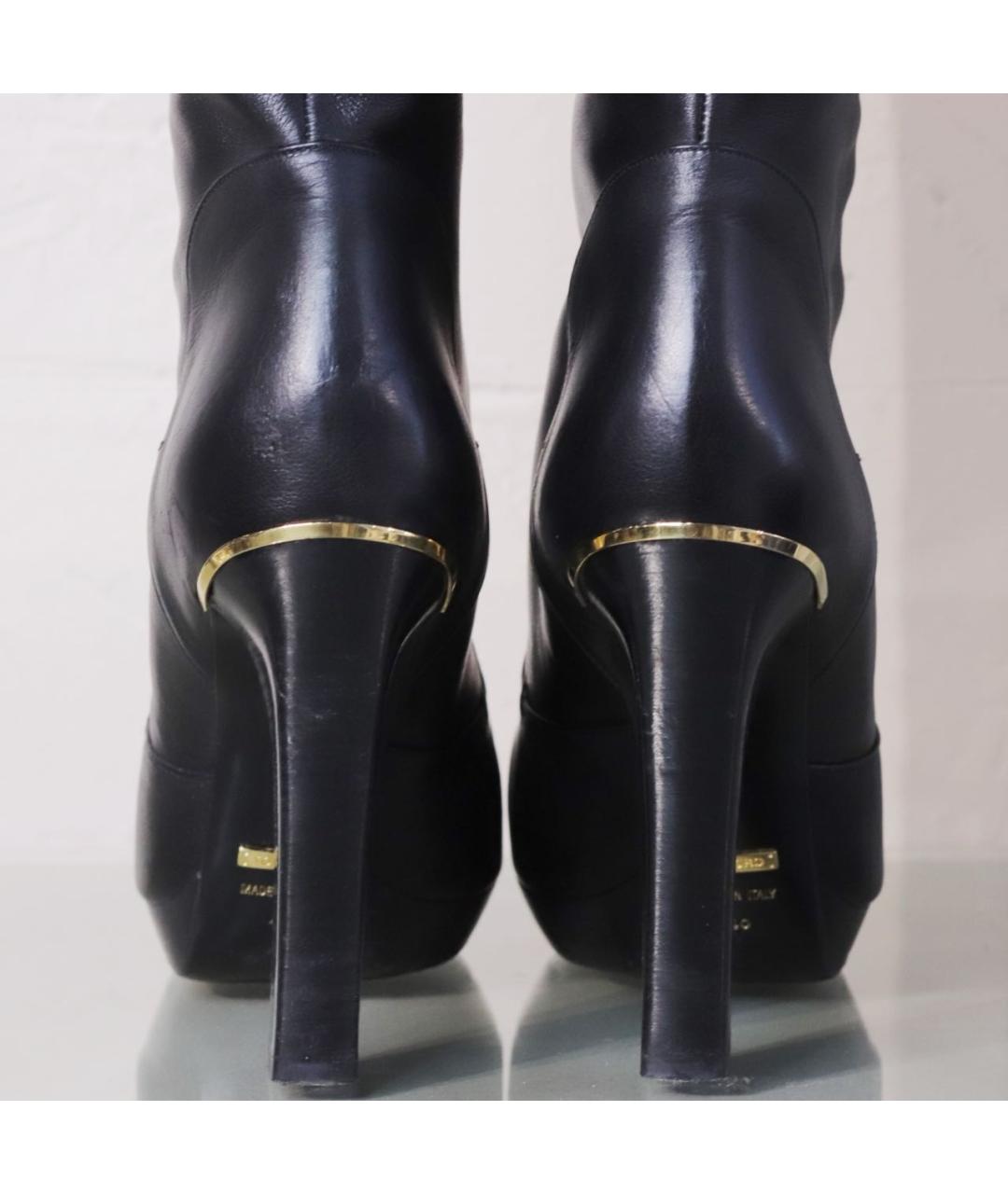 TOM FORD Черные кожаные ботфорты, фото 4