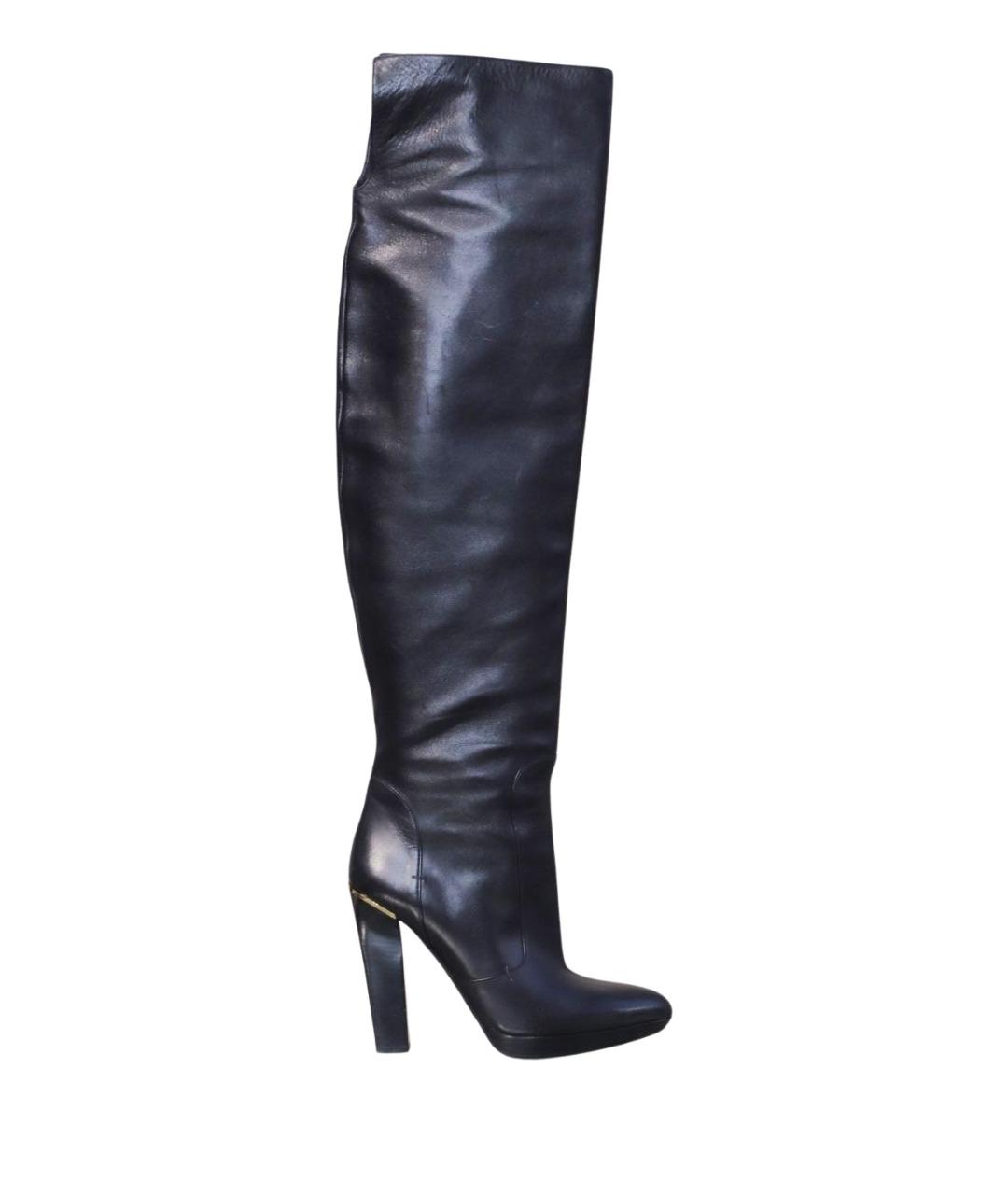 TOM FORD Черные кожаные ботфорты, фото 1