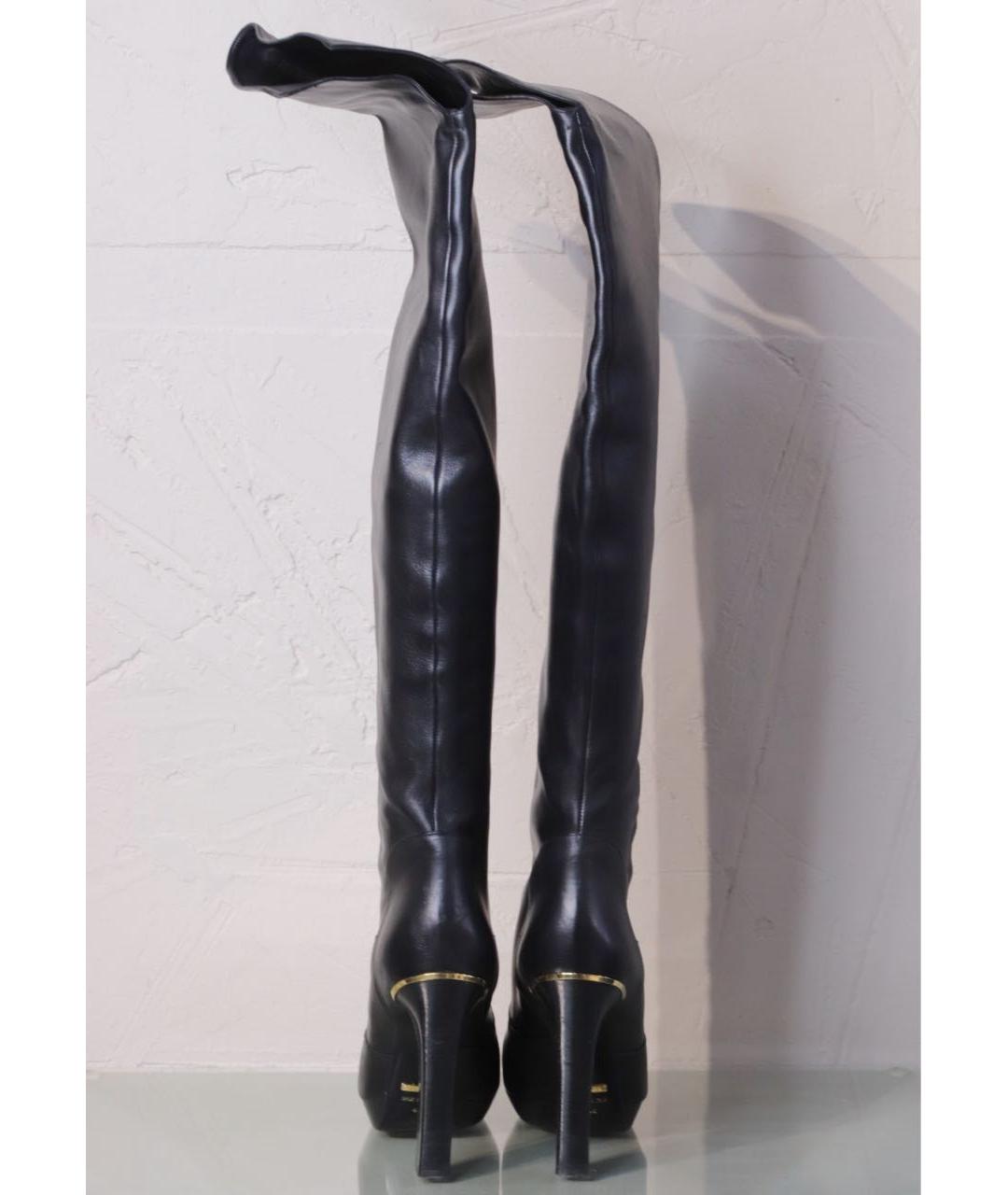 TOM FORD Черные кожаные ботфорты, фото 3