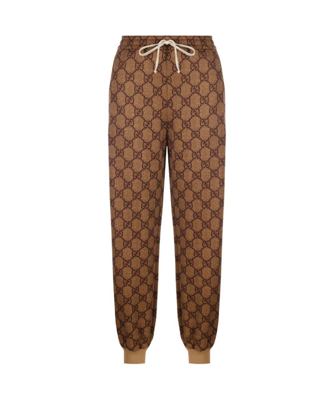 GUCCI Коричневые брюки широкие, фото 1