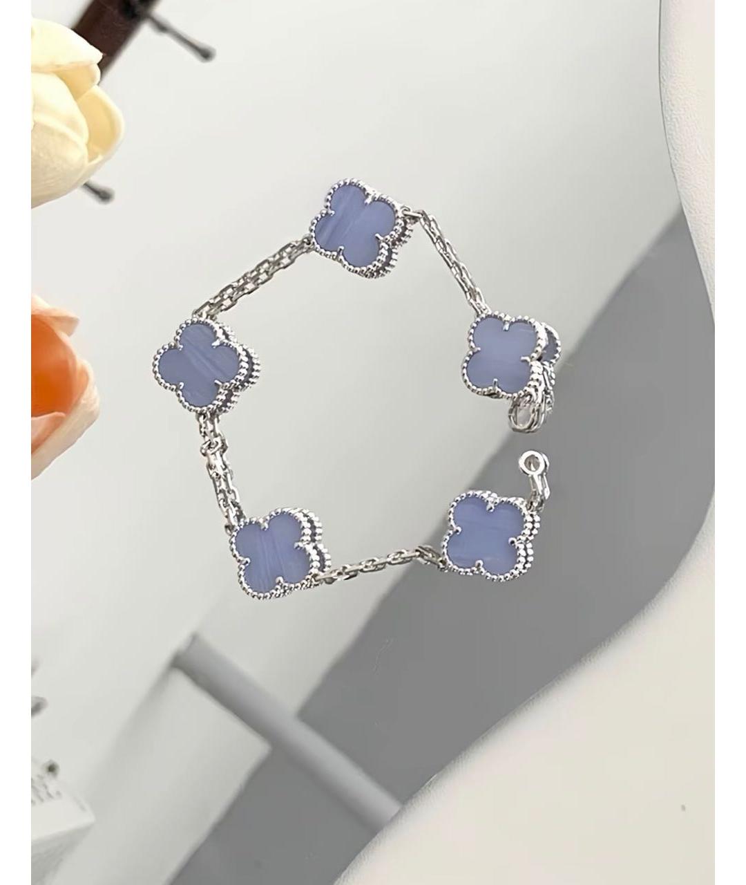 VAN CLEEF & ARPELS Голубой браслет из белого золота, фото 6