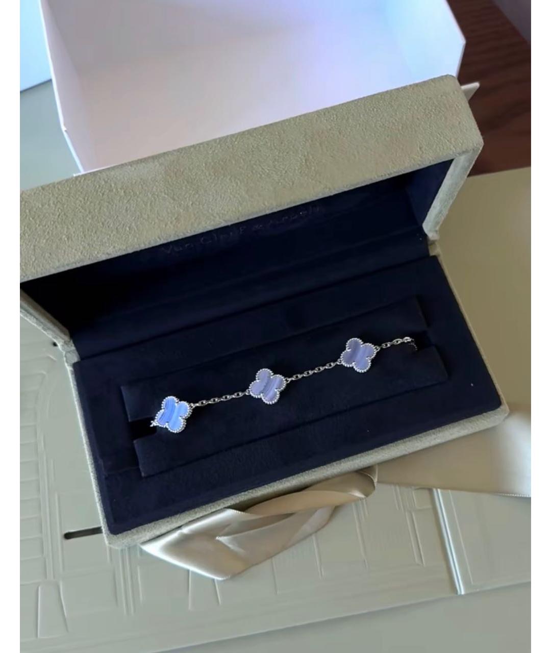 VAN CLEEF & ARPELS Голубой браслет из белого золота, фото 5