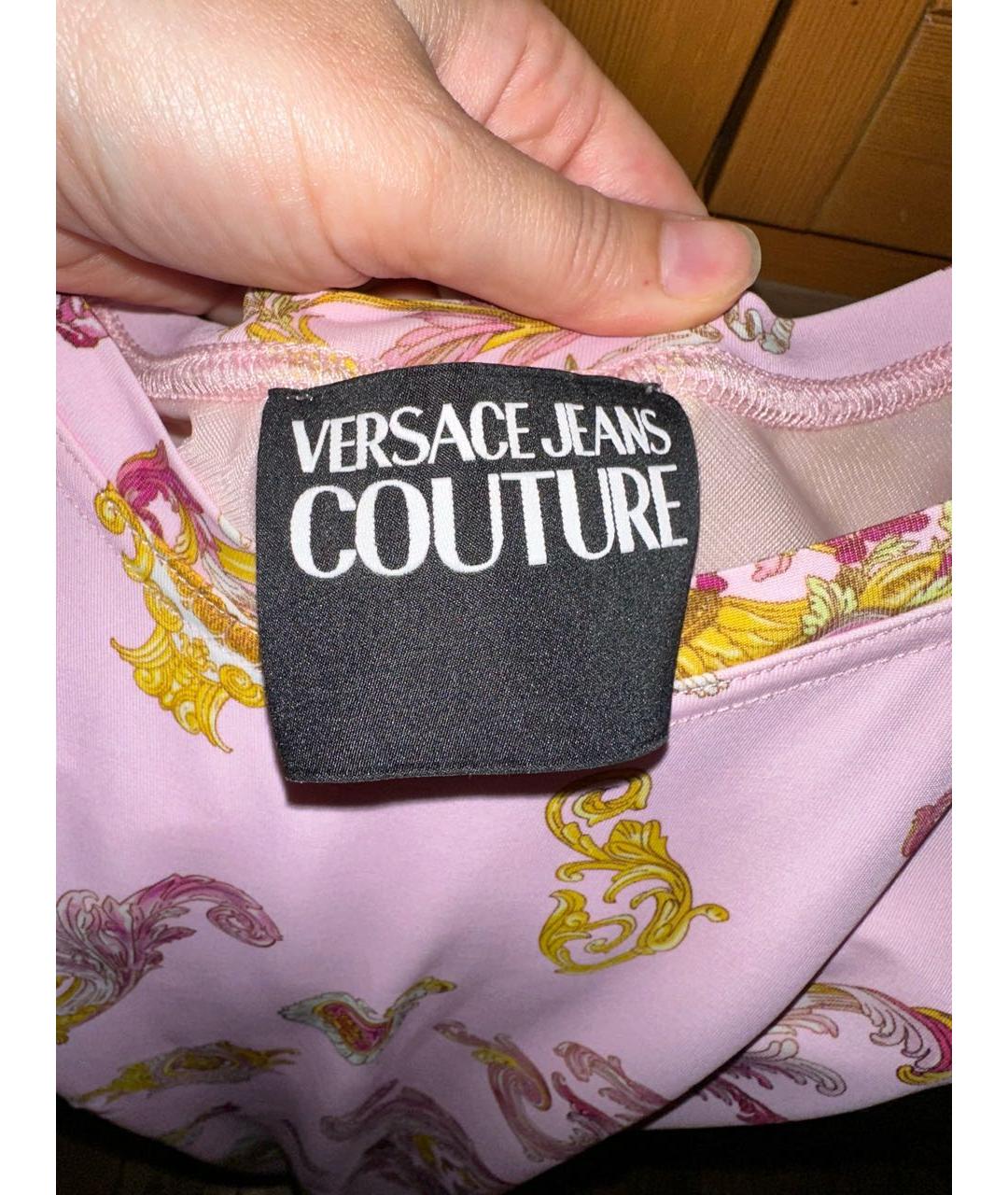 VERSACE JEANS COUTURE Розовое повседневное платье, фото 2