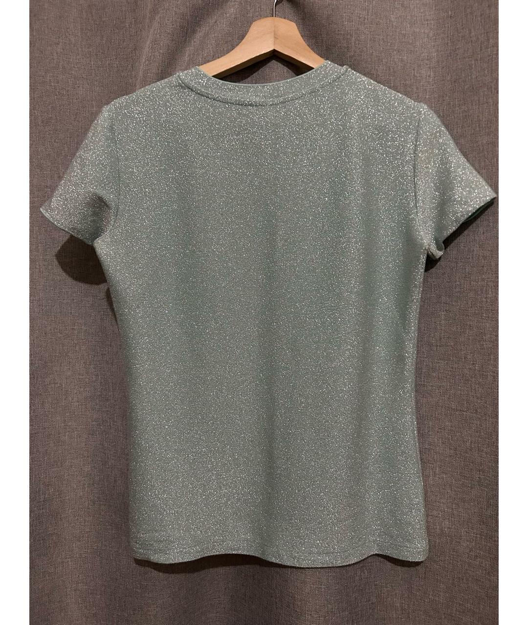 MAX MARA Бирюзовая вискозная футболка, фото 2