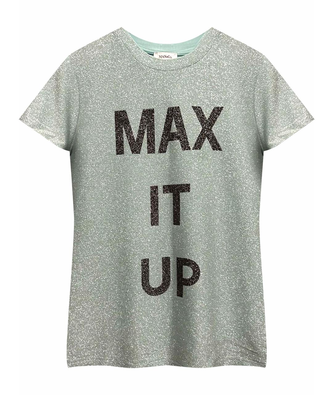 MAX MARA Бирюзовая вискозная футболка, фото 1