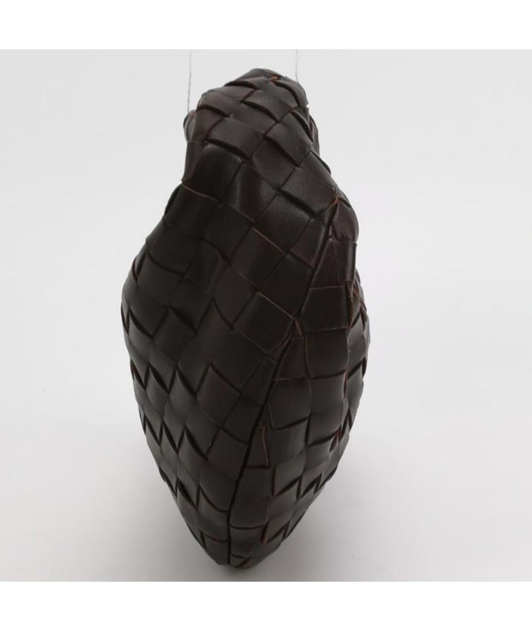 BOTTEGA VENETA Коричневая кожаная сумка с короткими ручками, фото 2