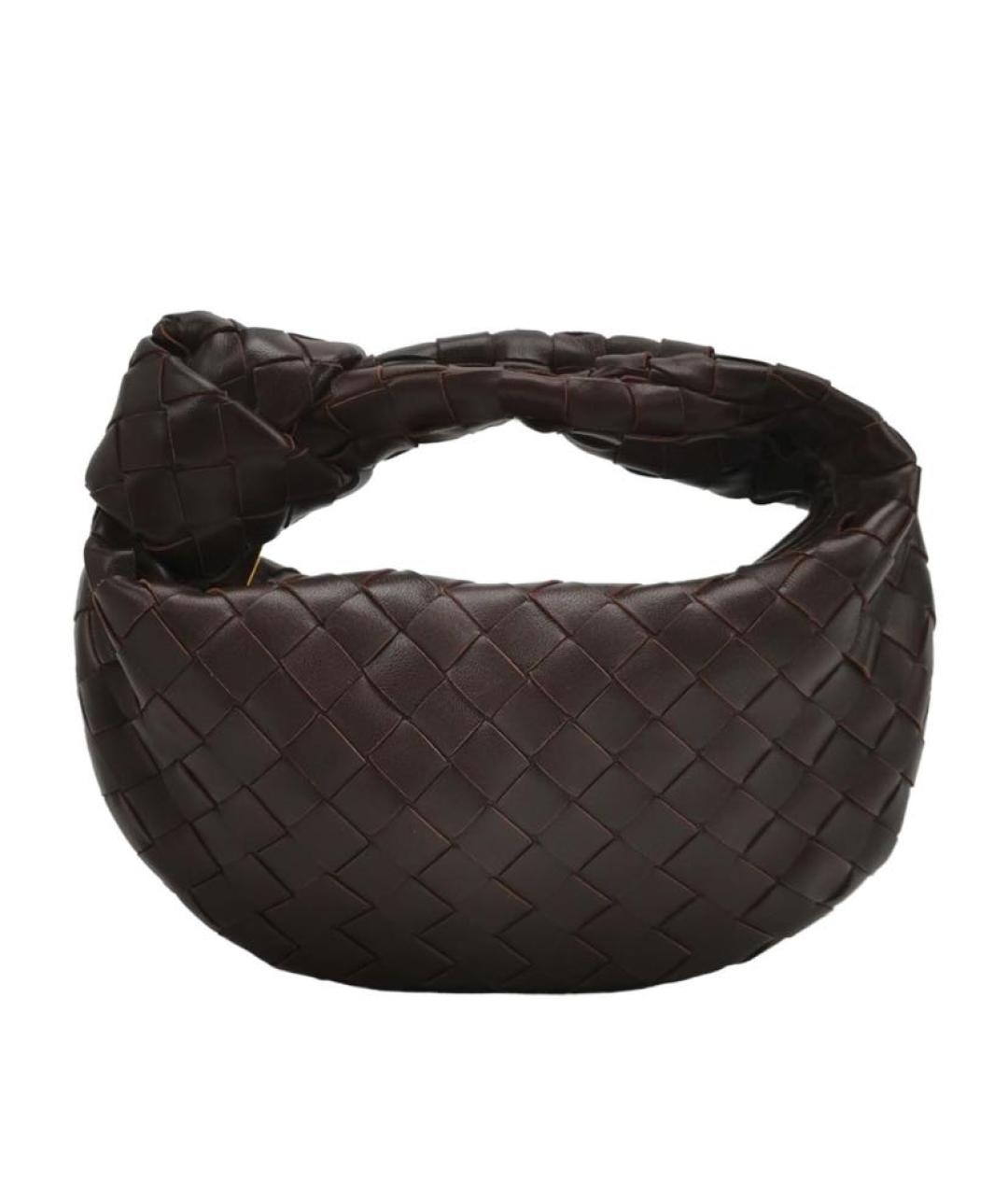 BOTTEGA VENETA Коричневая кожаная сумка с короткими ручками, фото 1