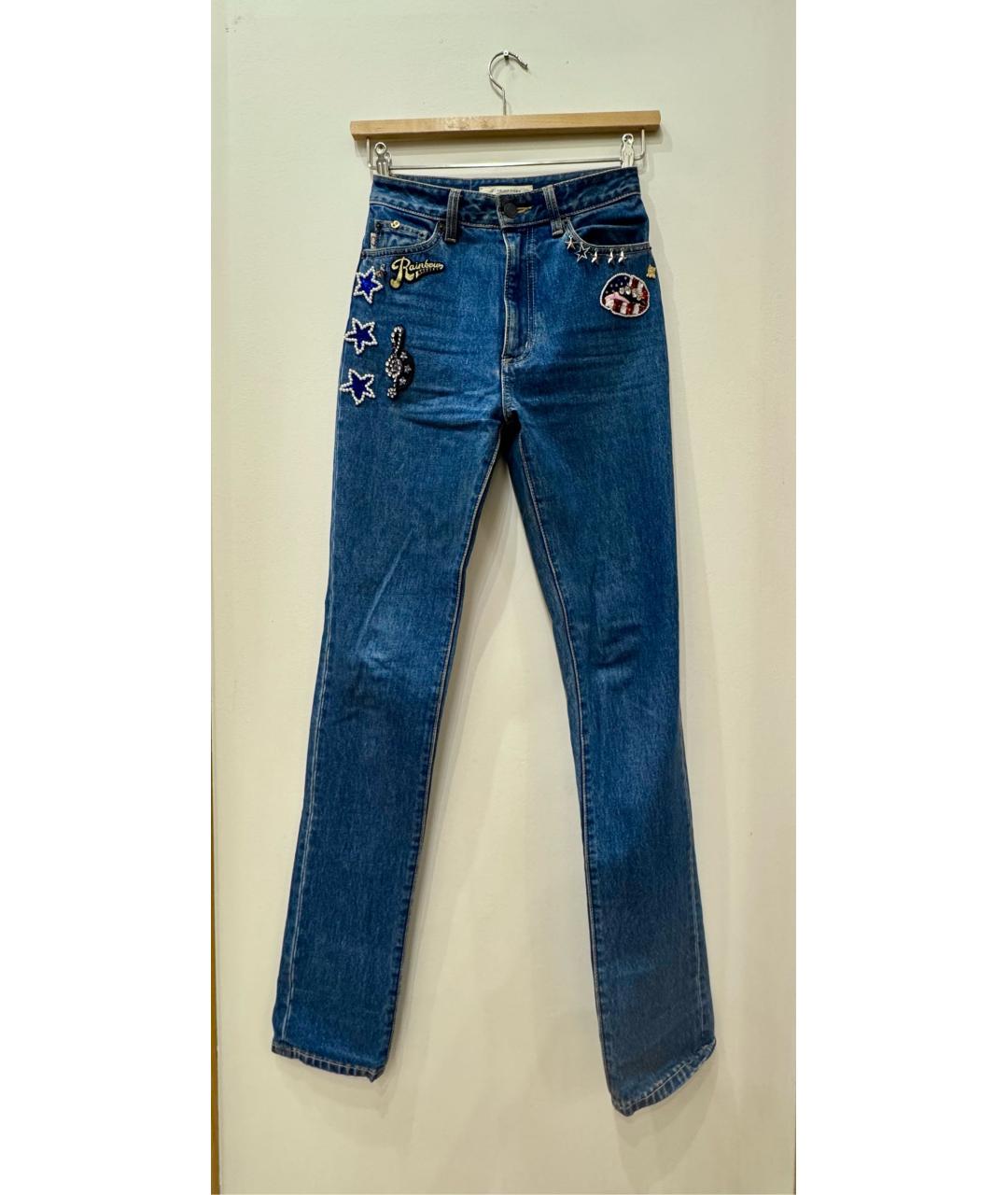 MARC JACOBS Синие хлопковые прямые джинсы, фото 7