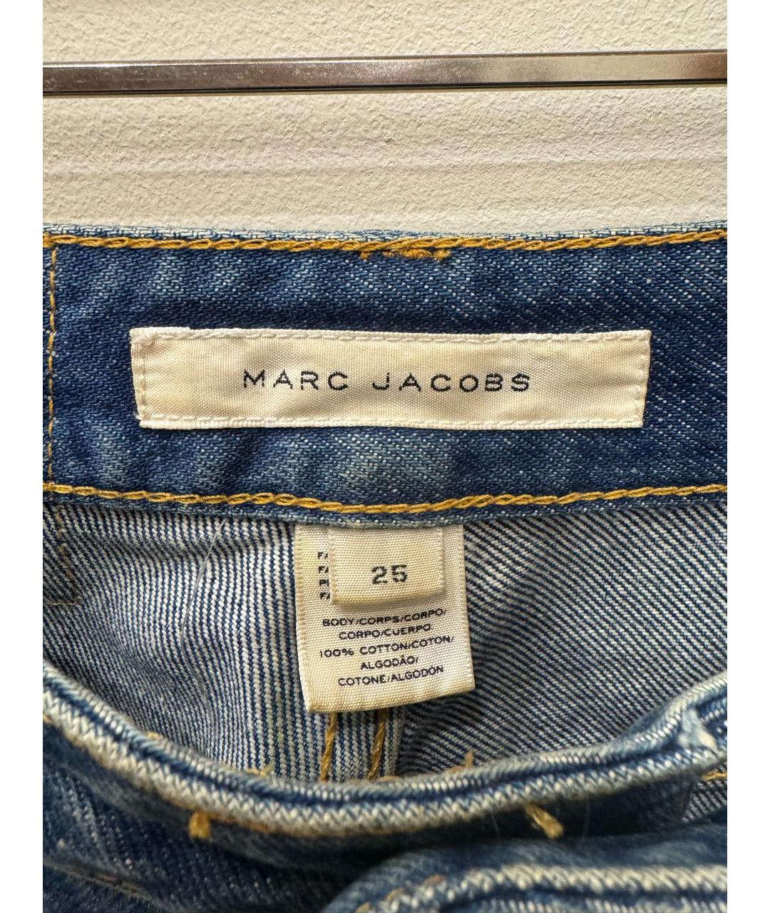 MARC JACOBS Синие хлопковые прямые джинсы, фото 3