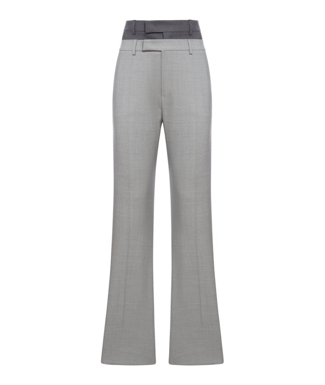 SPORTMAX Серые прямые брюки, фото 1