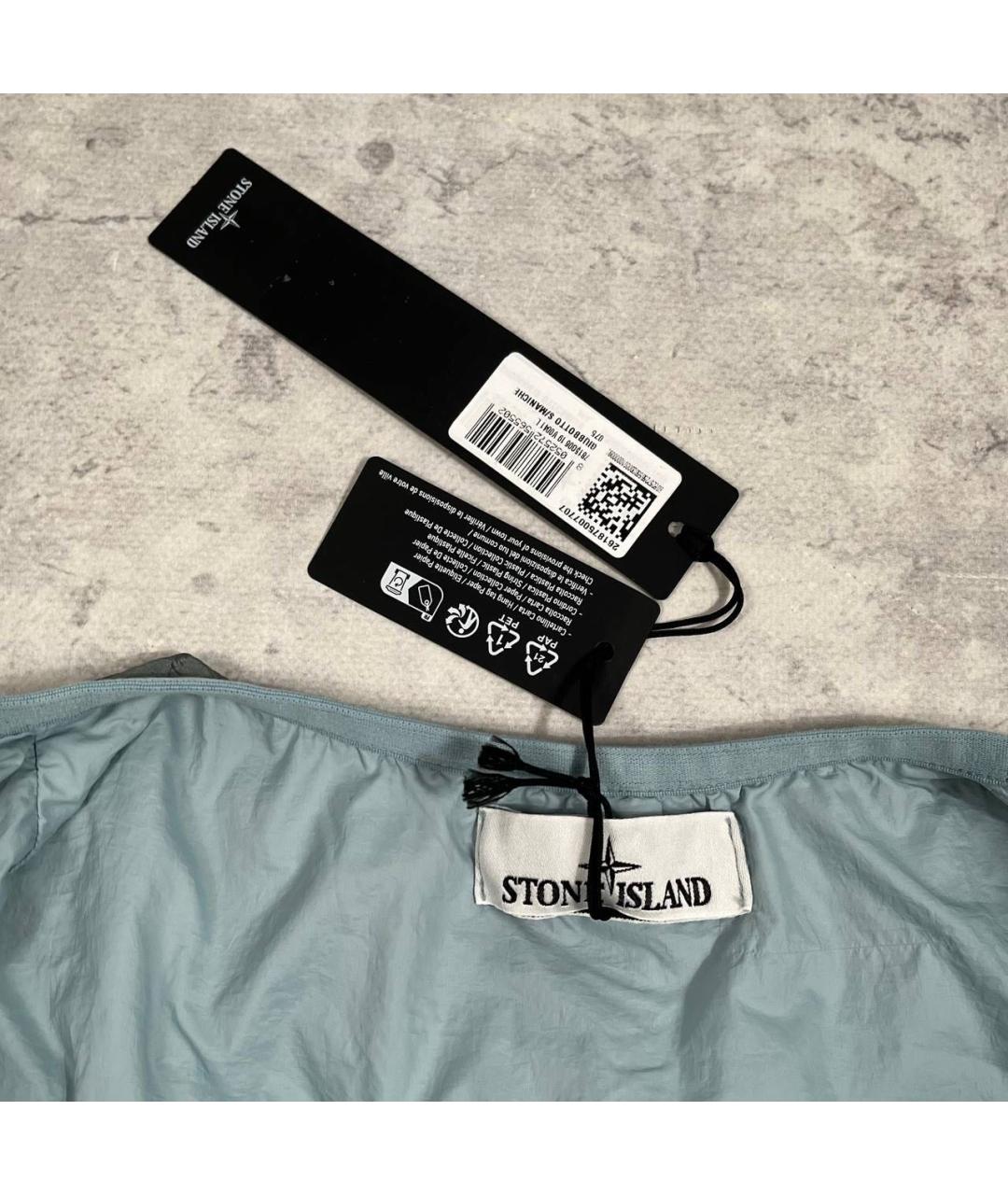 STONE ISLAND Бирюзовый полиамидовый жилет, фото 7