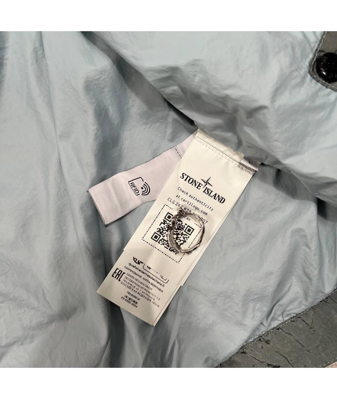 STONE ISLAND Бирюзовый полиамидовый жилет, фото 8