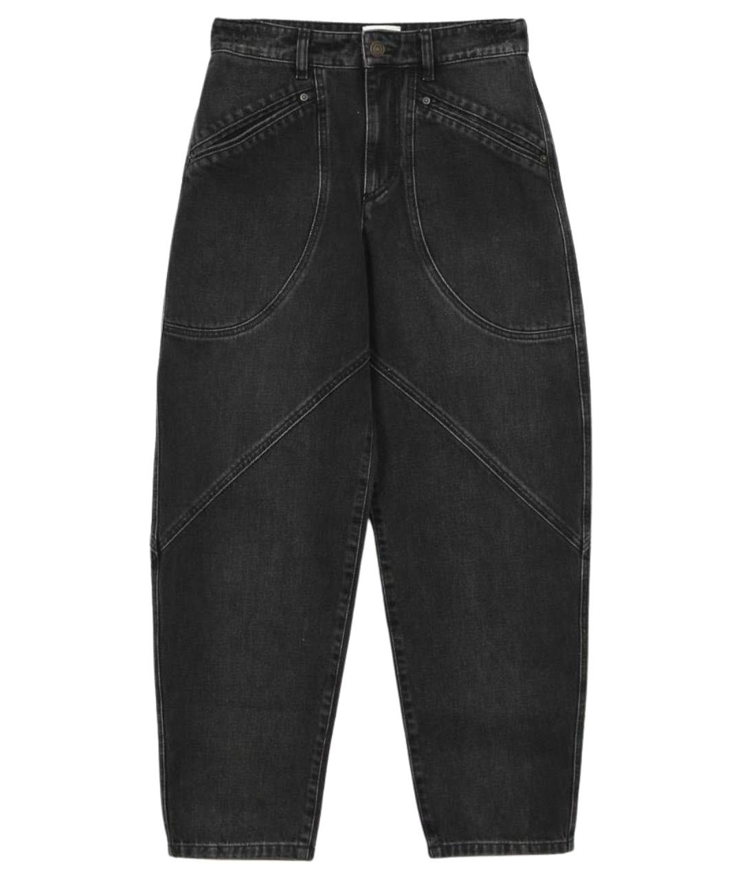 ISABEL MARANT Черные хлопковые джинсы слим, фото 1