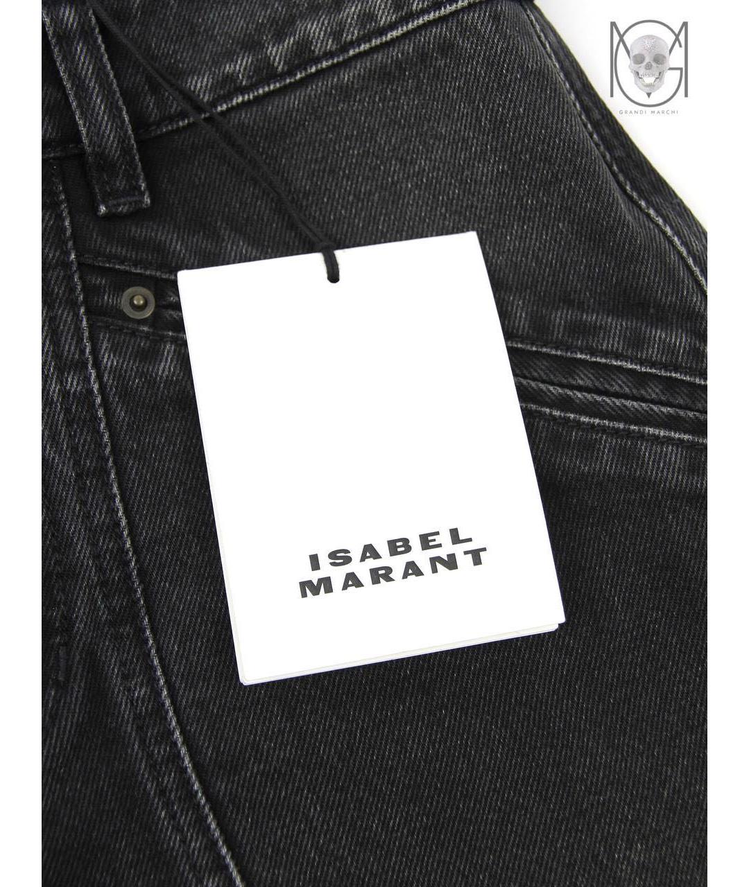 ISABEL MARANT Черные хлопковые джинсы слим, фото 5