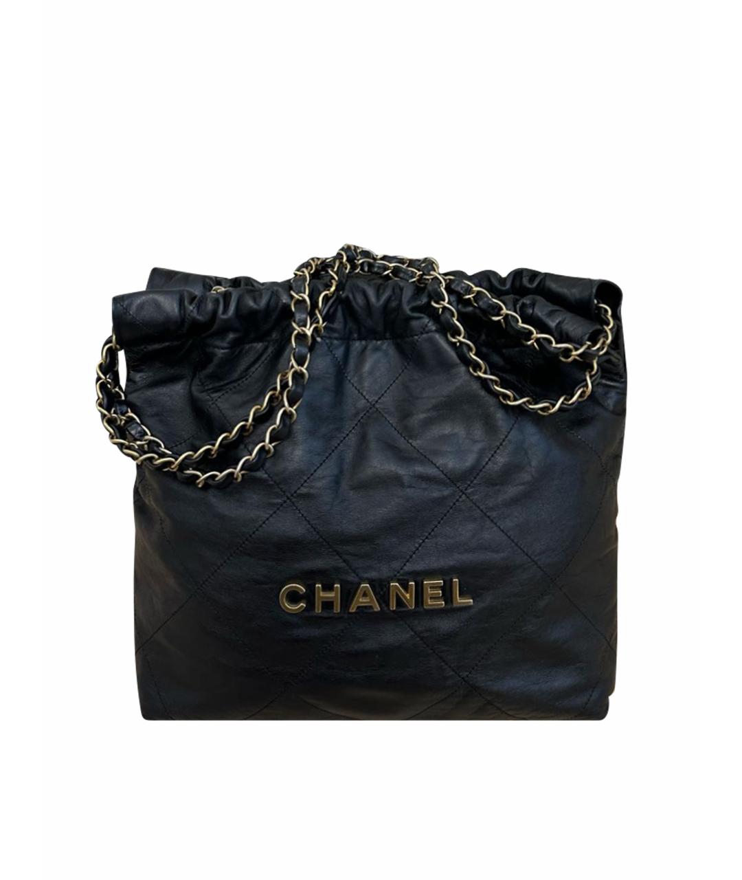 CHANEL Черная кожаная сумка тоут, фото 1